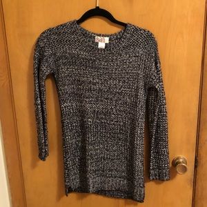 black and white sweater